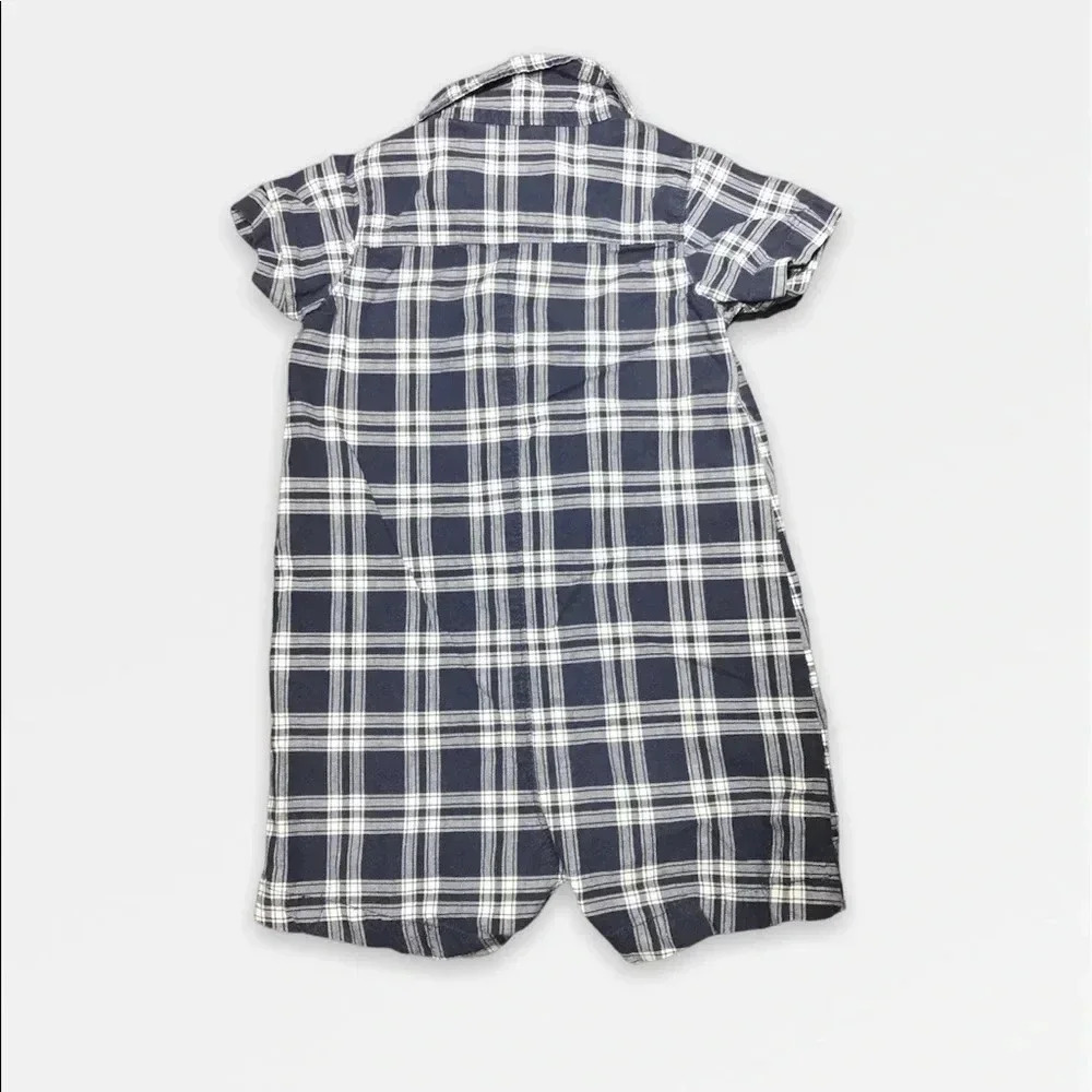 4/$20🥳 Navy Blue Short Sleeve Romper - Picture 3 of 3